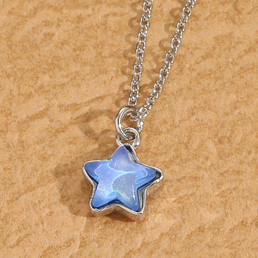 Moonstone Star Pendant Necklace