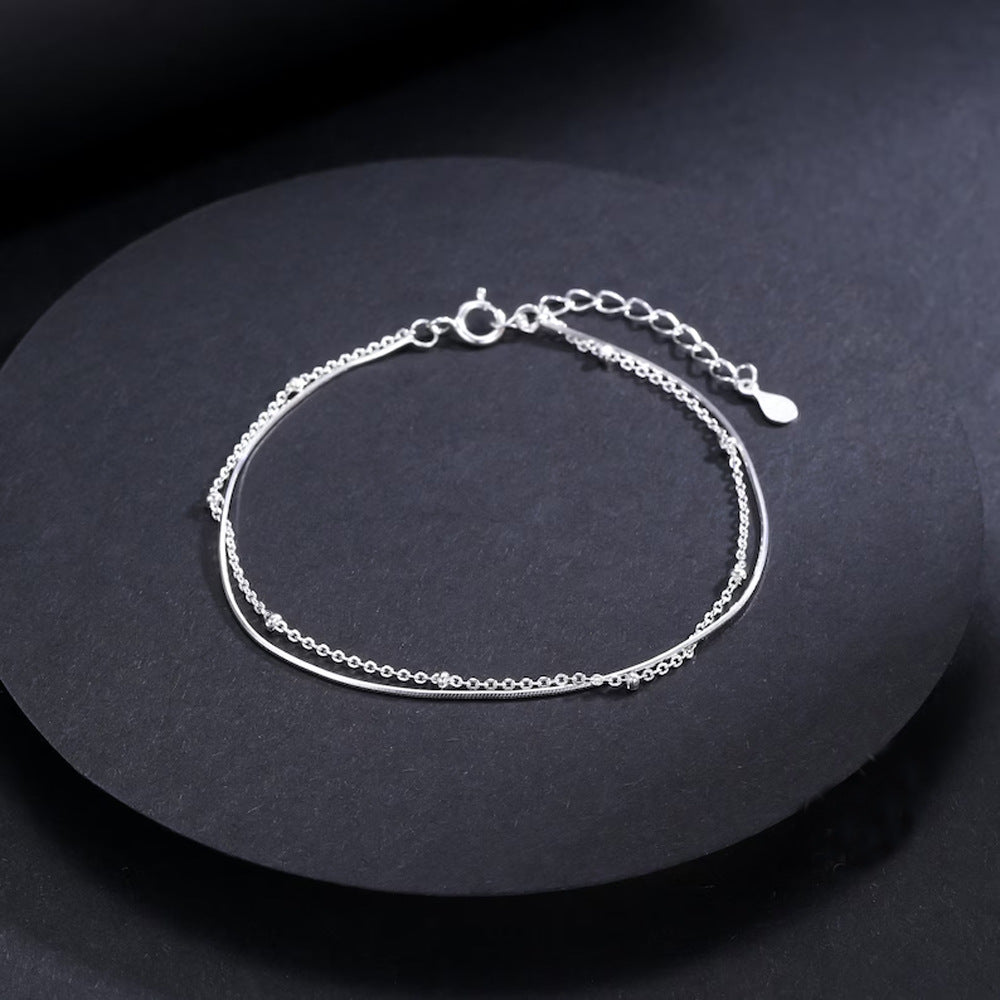 Sterling Silver Twinkle Stars Charm Bracelet