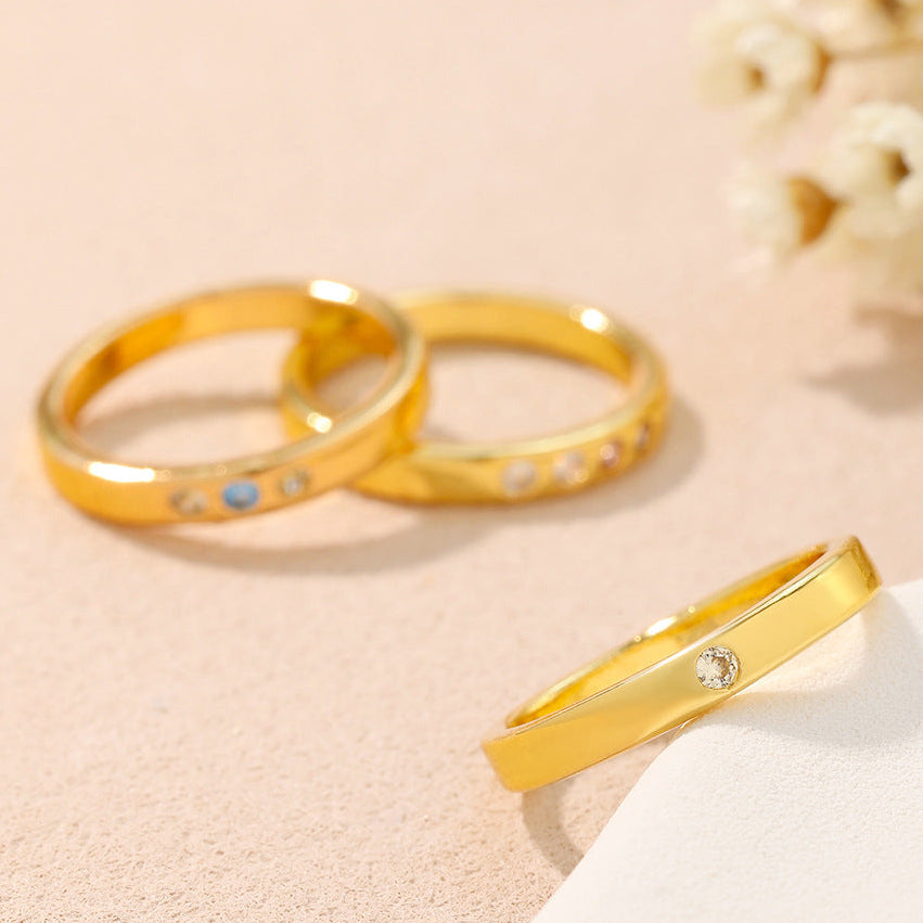 Mothers Birthstone Stacking Ring