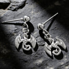 Tiny Dragon Drop Stud Earrings