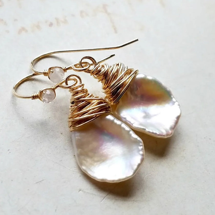 Elegant Irregular Pearl Drop Earrings