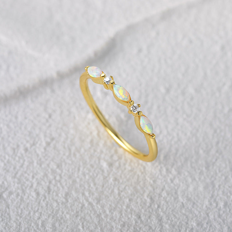 Opal Marquise Ring Gold