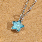 Moonstone Star Pendant Necklace
