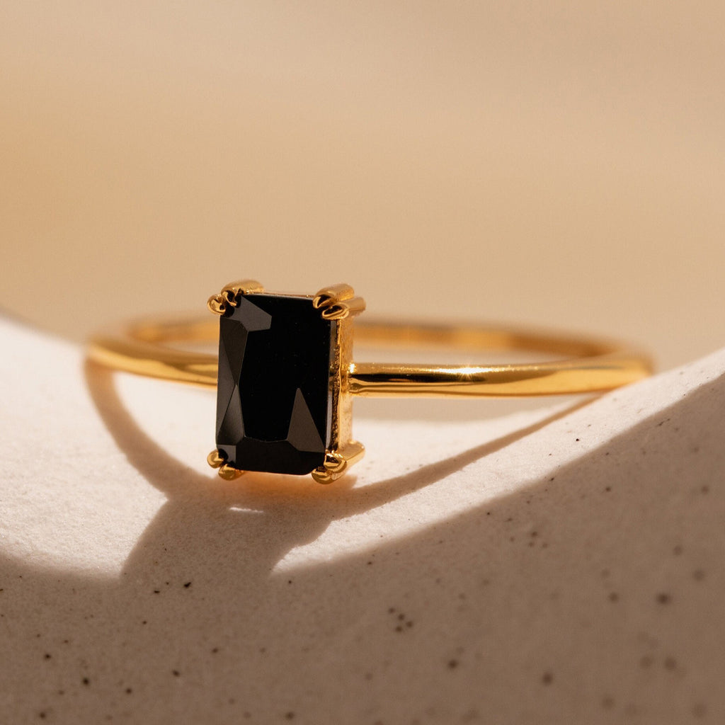 Citrine Emerald Cut Ring