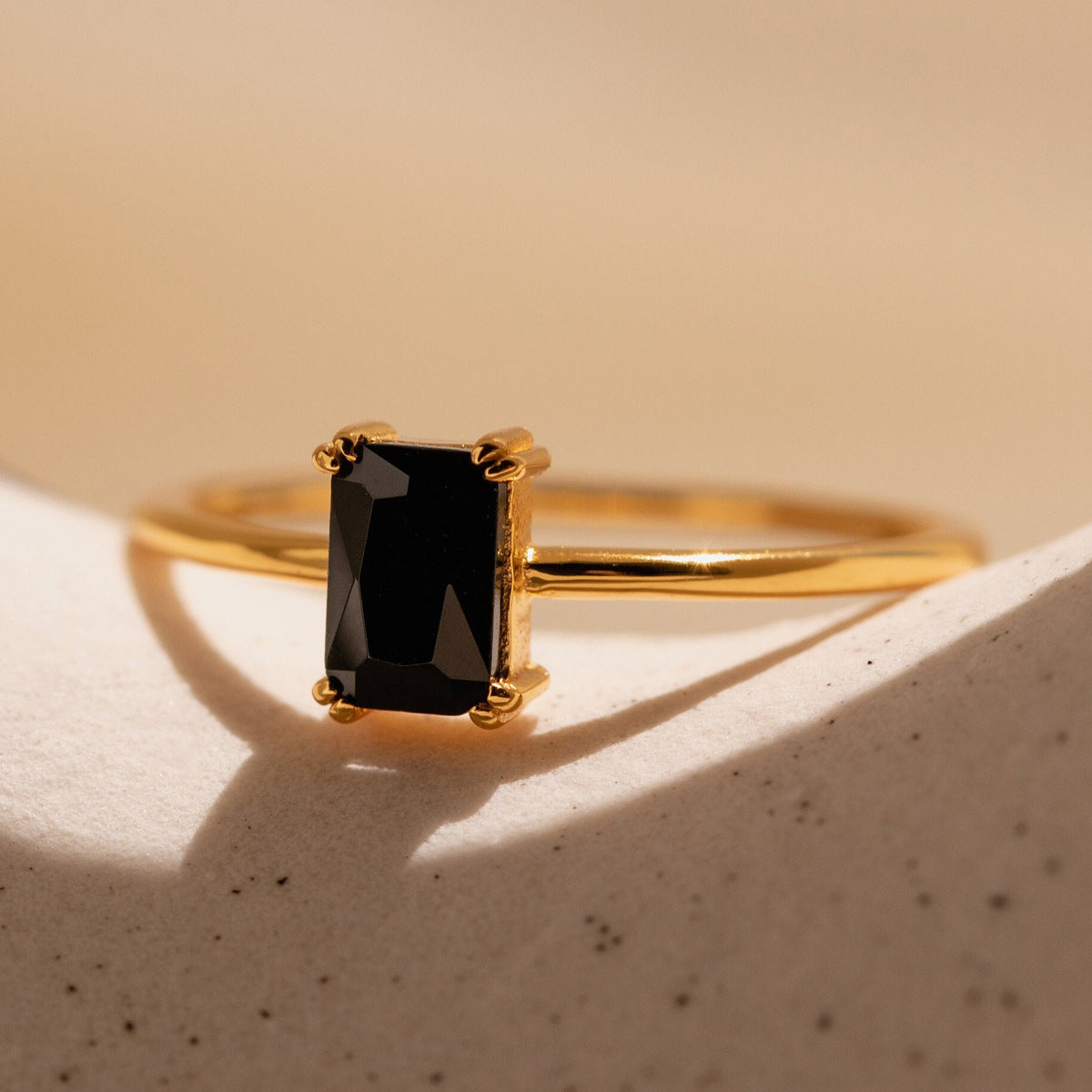 Citrine Emerald Cut Ring