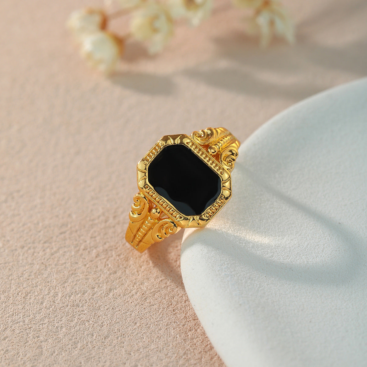 Vintage Black Signet Ring