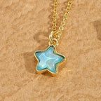 Moonstone Star Pendant Necklace