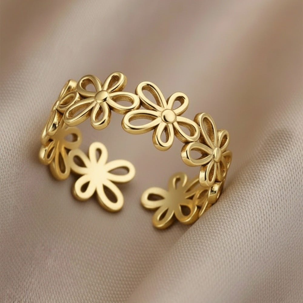 Delicate Artisan Gold Ring