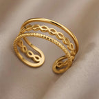 Delicate Artisan Gold Ring