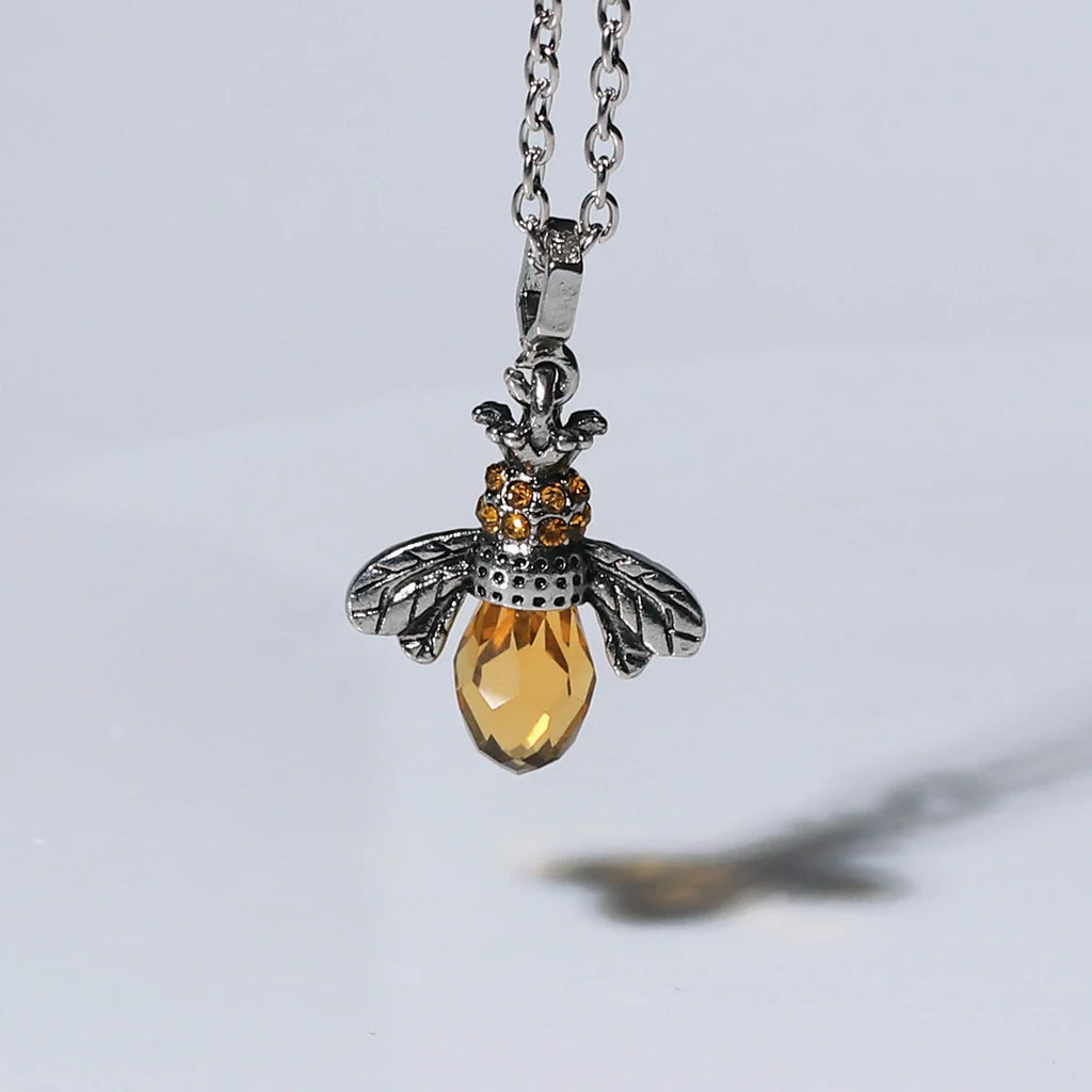 Vintage Bee Necklace & Earrings Set
