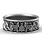 Viking Wolf Ring Statement Piece