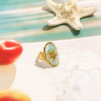 Ocean Starfish Shell Statement Ring