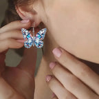 Sparkling Butterfly Statement Earrings