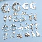 Vintage Silver Cat Charms Collection