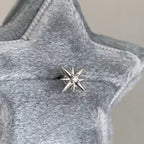 Starburst Stud Earrings Silver