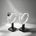 925 Sterling Silver Adjustable Ring – Hand And Paw Print Design