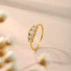 Marquise Opal Ring Gold