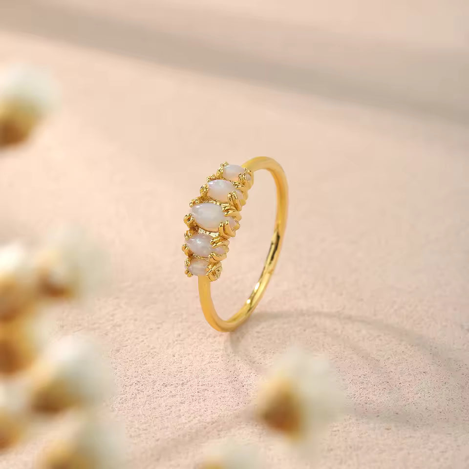 Marquise Opal Ring Gold