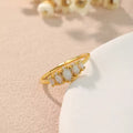 Marquise Opal Ring Gold