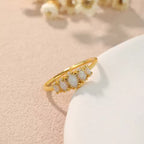Marquise Opal Ring Gold