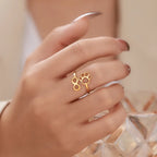 Adjustable Infinity Paw Ring – Stainless Steel
