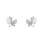 Elegant Zircon Butterfly Stud Earrings