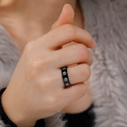 Handcrafted Paw Print Ring In Stainless Steel