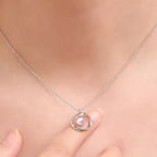 Moonstone Mobius Circle Pendant Necklace