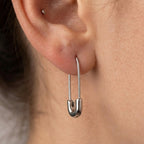 Safety Pin Pull Through Drop Earrings