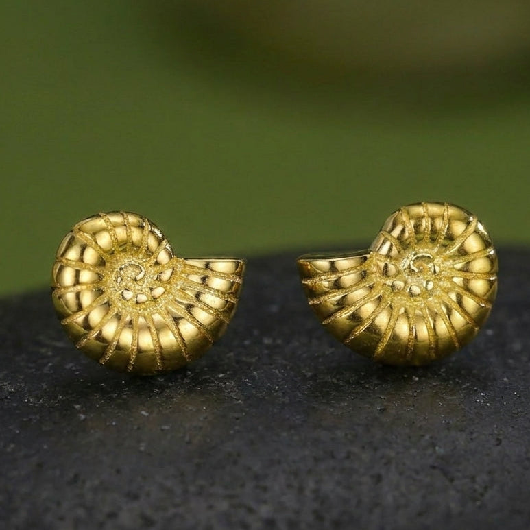 Sterling Silver Ammonite Studs