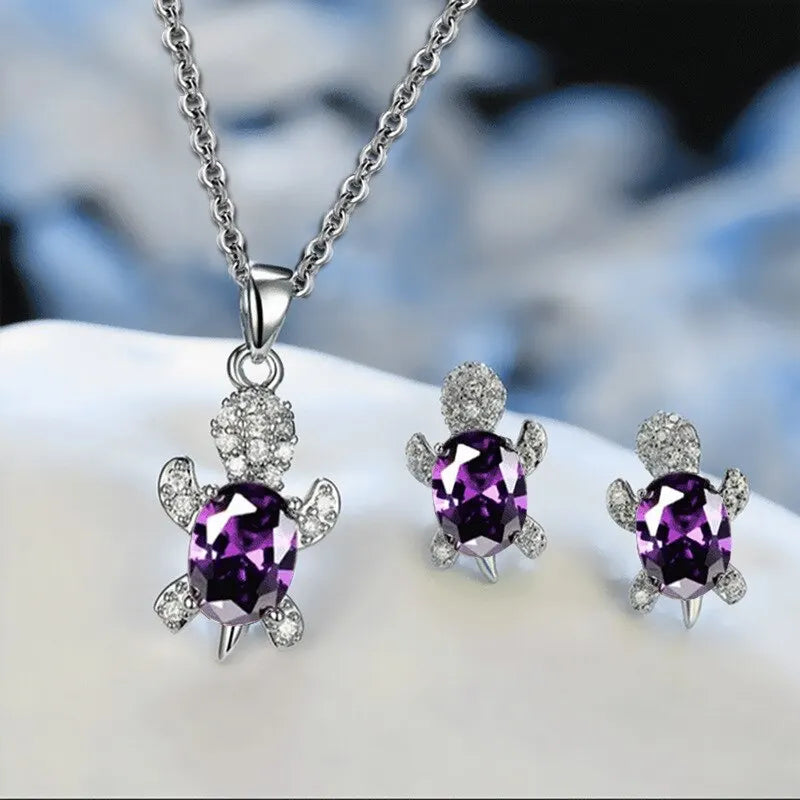 Beautiful Sea Turtle Necklace With Bonus Earrings – Offer
