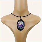 Butterfly Pendant Necklace With Purple Crystal