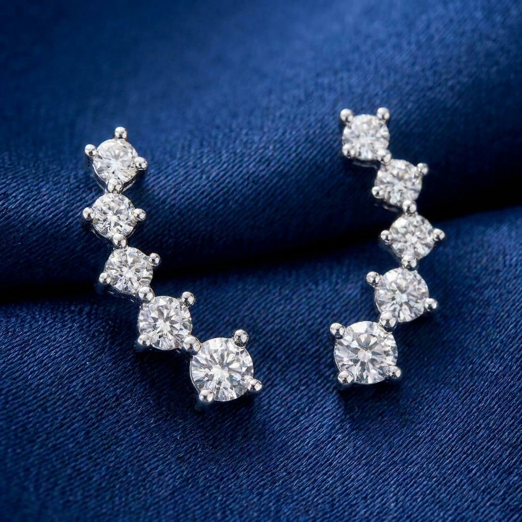 Tiny Shooting Star CZ Stud Earrings