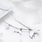 Whale Tail Pearl Ocean Necklace