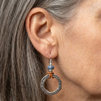 Vintage Boho Silver Circle Earrings