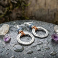 Vintage Boho Silver Circle Earrings