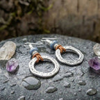 Vintage Boho Silver Circle Earrings