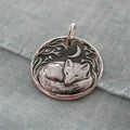 Vintage Fox Moon Charm