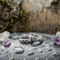 Vintage Silver Carving Sun And Moon Hoop Earrings