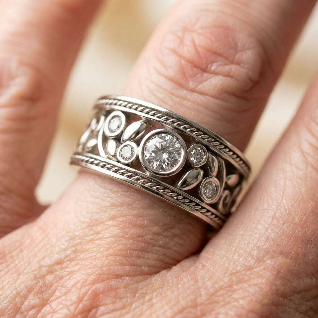 Vintage Silver & Zirconia Ring