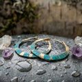 Vintage Turquoise Hoop Earrings