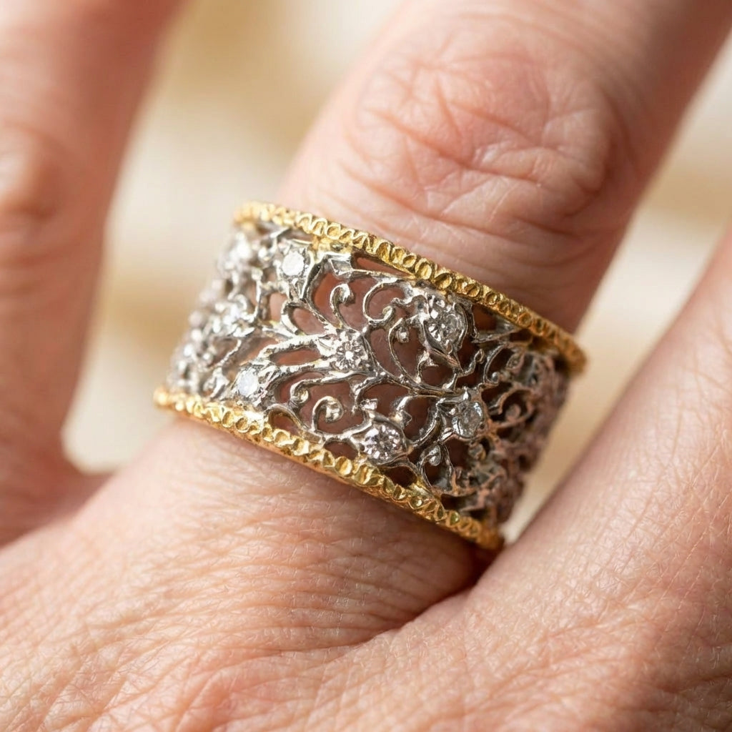Vintage Zirconia Ivy Ring