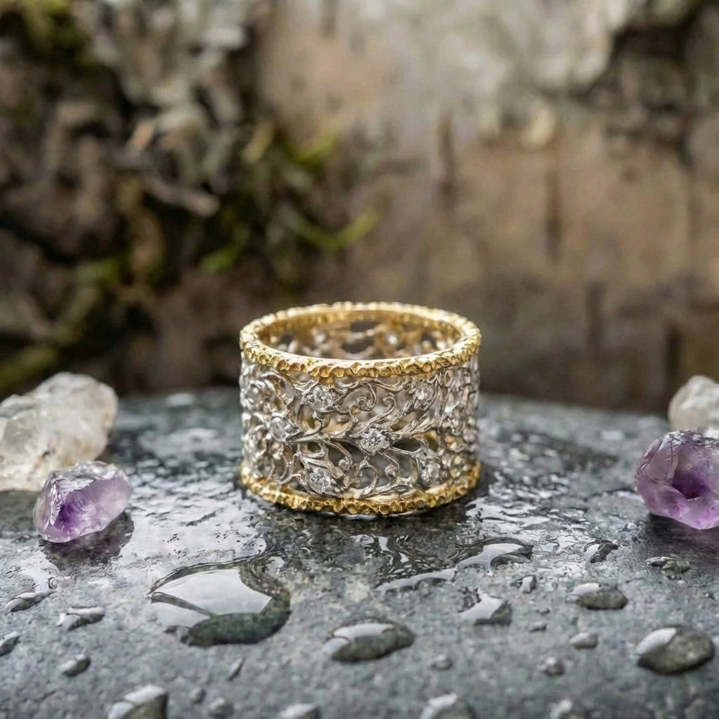 Vintage Zirconia Ivy Ring