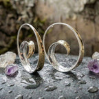 Vintage Earrings With Spiral Waves