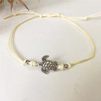 Sea Turtle Leather Anklet Bracelet