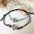 Sea Turtle Leather Anklet Bracelet