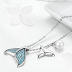 Whale Tail Pearl Ocean Necklace