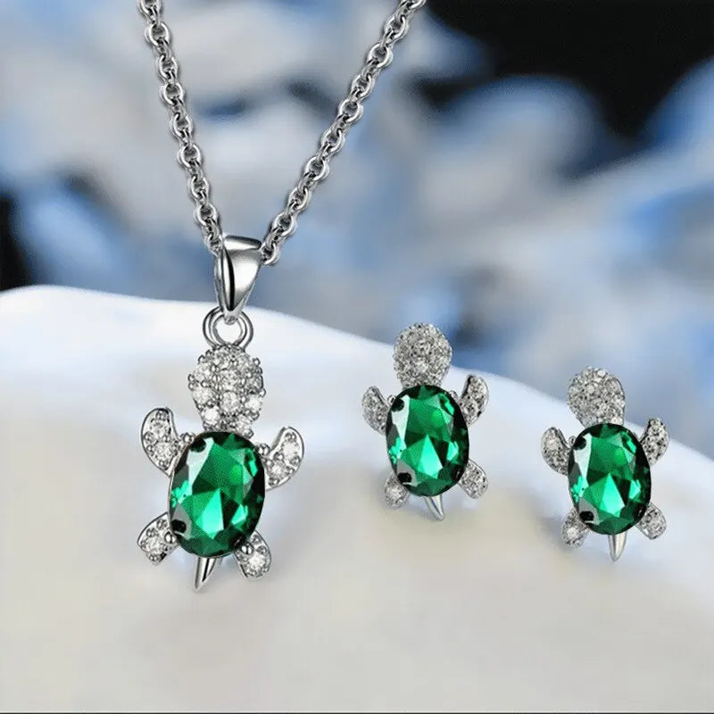 Beautiful Sea Turtle Necklace With Bonus Earrings – Offer