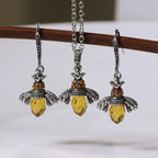 Vintage Bee Necklace & Earrings Set