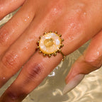 Ocean Starfish Shell Statement Ring
